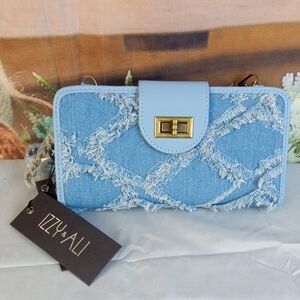 🚜 Izzy & Ali Blue Denim Crossbody Wallet